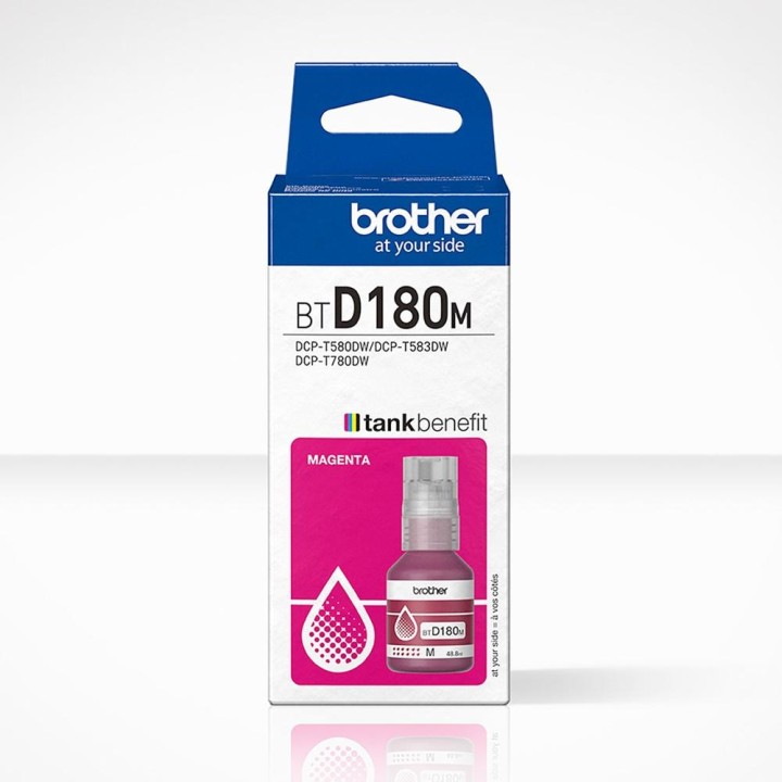 Botella tinta brother btd180m magenta 5000