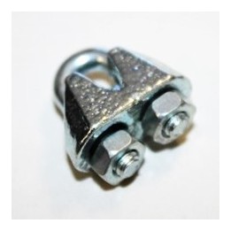 Sujeta cables recto galvanizado din 741