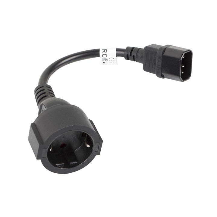 Cable lanberg adaptador iec 320 c14