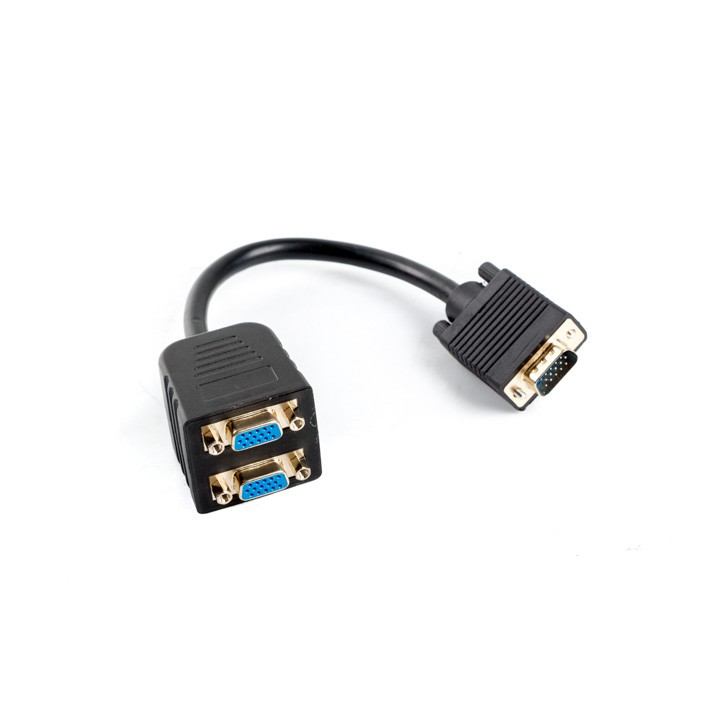 Adaptador lanberg vga vga x2 20cm