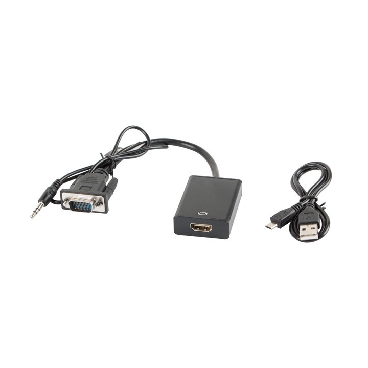 Adaptador lanberg vga macho+audio 3.5mm jack