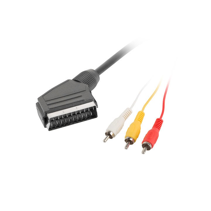 Cable euroconector lanberg macho 3x rca