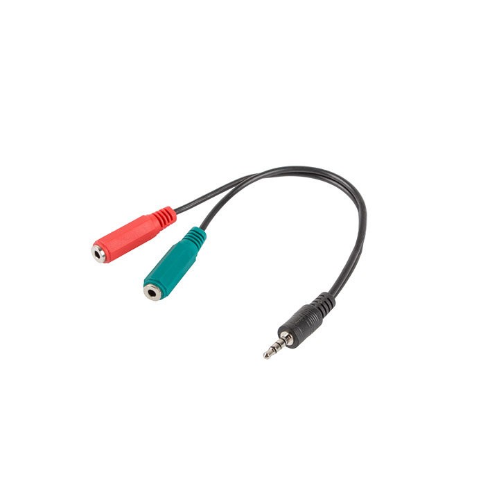 Adaptador lanberg minijack 3.5mm m 4pin