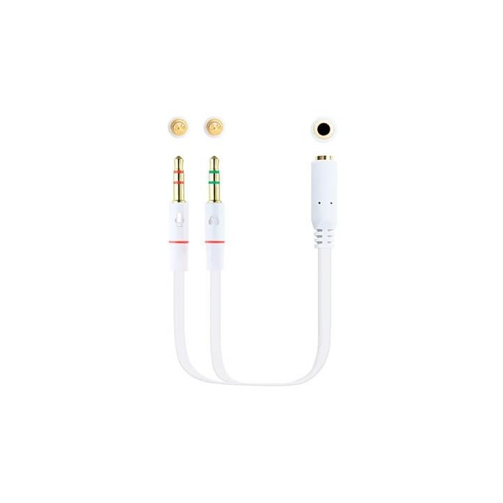 Cable audio 1xjack - 3.5 a 2xjack - 3.5 nanocable