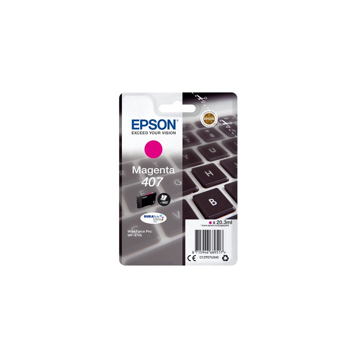 Cartucho tinta epson 407 magenta