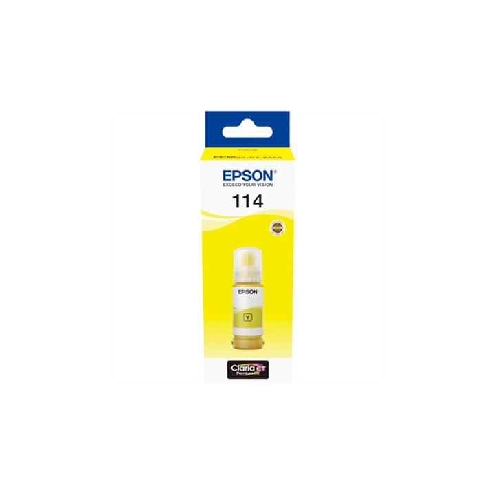 Botella tinta epson ecotank 114 amarillo