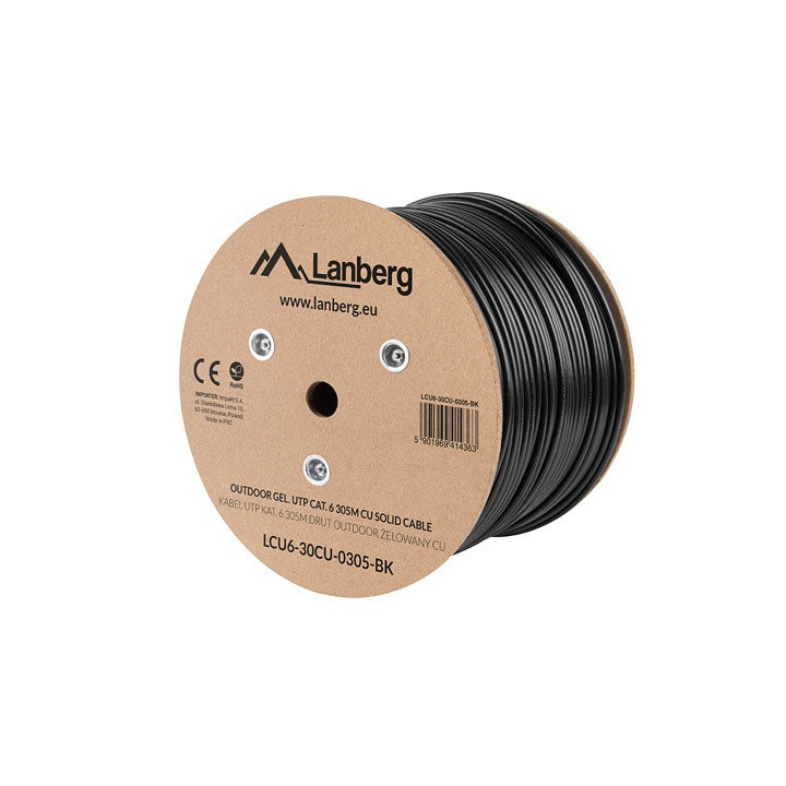 Bobina exterior lanberg cat.6 utp rj45