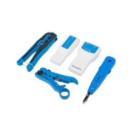 Kit herramientas lanberg pelacables crimpadora testador