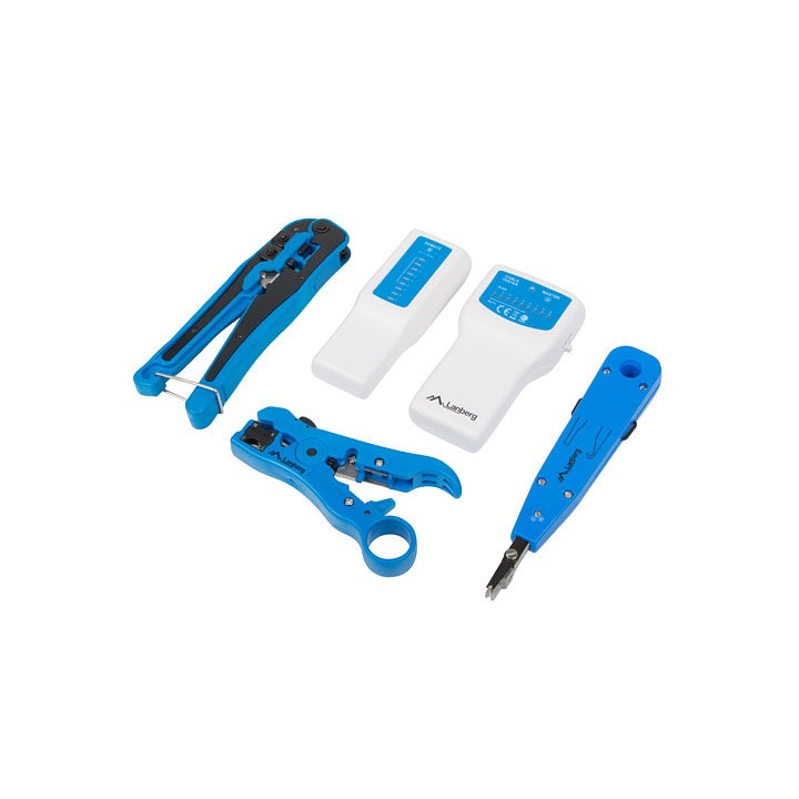 Kit herramientas lanberg pelacables crimpadora testador