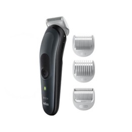Afeitadora corporal braun bodygroom bg3340 skinshield - auto. 80m - 3 peines - bateria