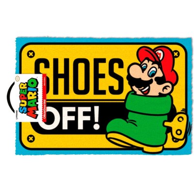 Felpudo Shoes Off Super Mario Nintendo