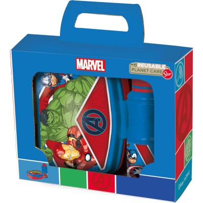 Set sandwichera + cantimplora sport Los Vengadores Avengers Marvel 380ml