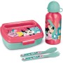 Set Sandwichera cubiertos + botella aluminio Minnie Disney 400ml