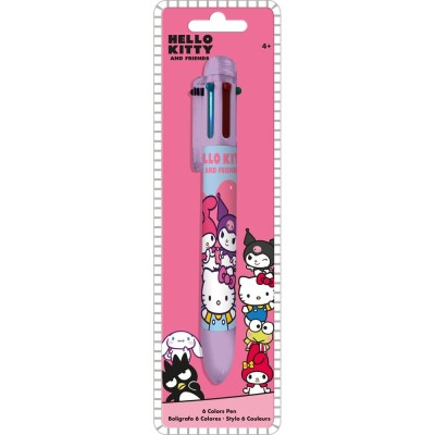 Boligrafo 6 colores Hello Kitty and Friends