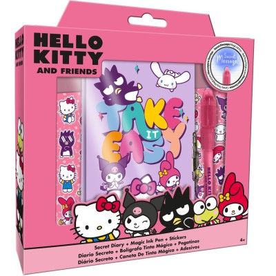 Diario + boligrafo magico Hello Kitty and Friends