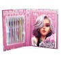 Cuaderno para colorear + 8 Boligrafos de gel metalicos Wow Generation