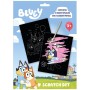 Set papeleria Scratch Art Bluey