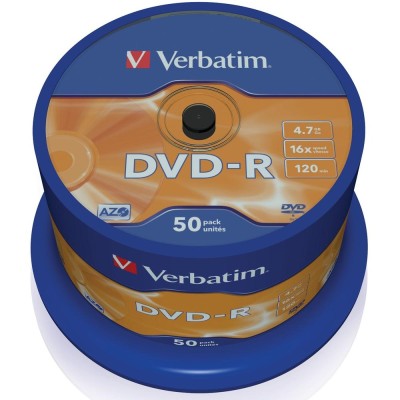 Verbatim dvd r 47gb 16x tarrina 50