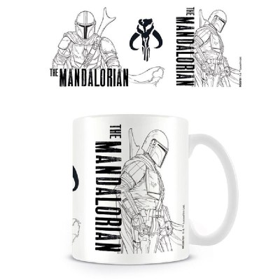 Taza Line Art The Mandalorian Star Wars