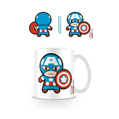 Taza Kawaii Capitan America Marvel 315ml