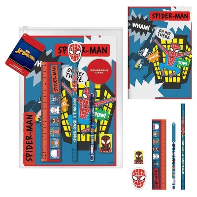 Set papeleria con libreta Spiderman Marvel