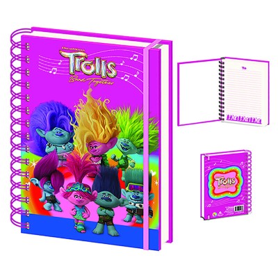 Cuaderno A5 lenticular Trolls