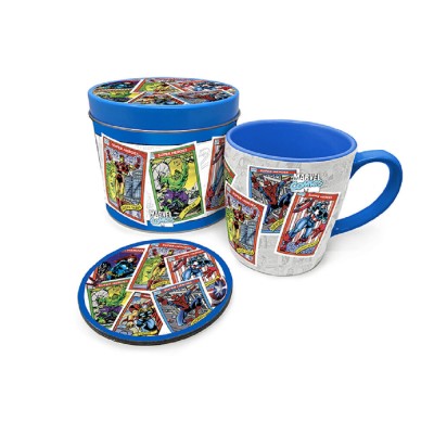 Lata regalo taza + posavasos Marvel