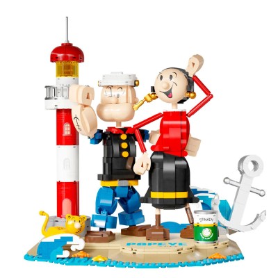 Kit Construccion Popeye &38 Olivia Popeye 1500pzs