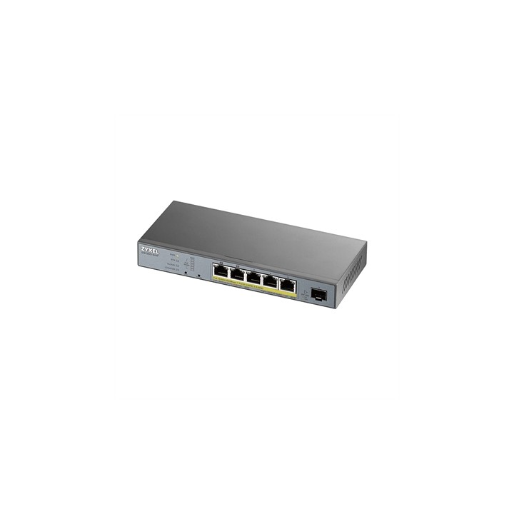 Switch 6 puertos zyxel gs1350 - 6hp - eu0101f 5 puertos gigabit ethernet + 1 puerto sfp
