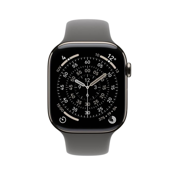 Smartwatch apple watch s11 gps + cellular 42mm natural titanium case stone grey sport band s - m