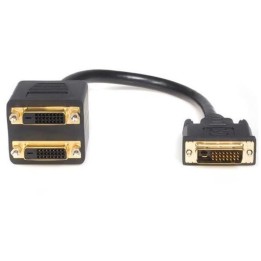 Splitter dvi - d startech 0.3m macho - hembra negro