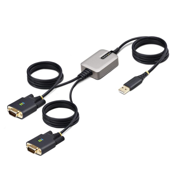 Cable usb tipo a a 2x rs232 db9 startech 4m - macho - macho