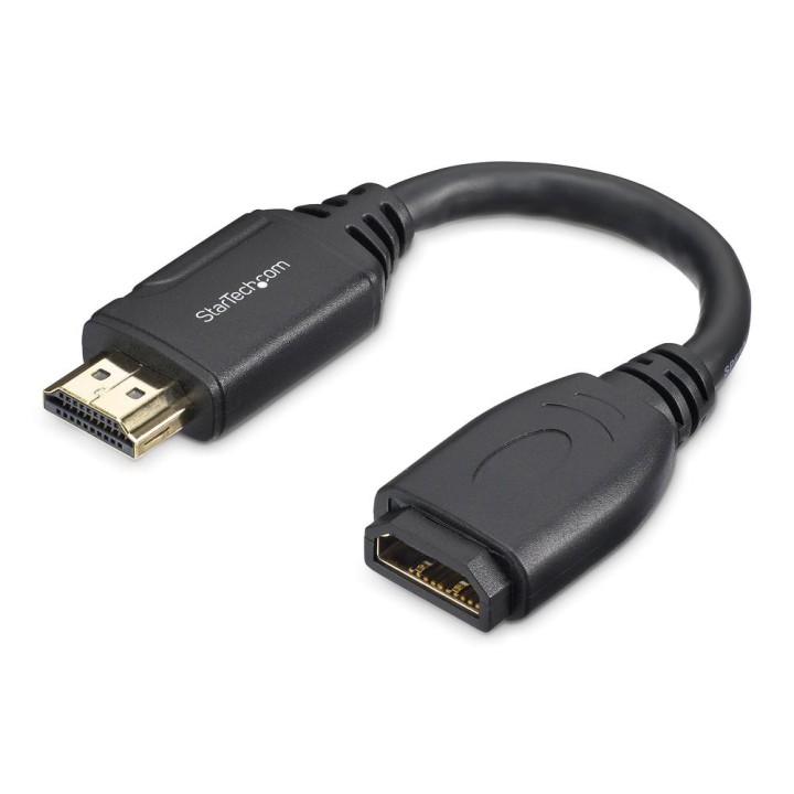 Cable hdmi 4k startech 0.15m - macho - hembra - negro