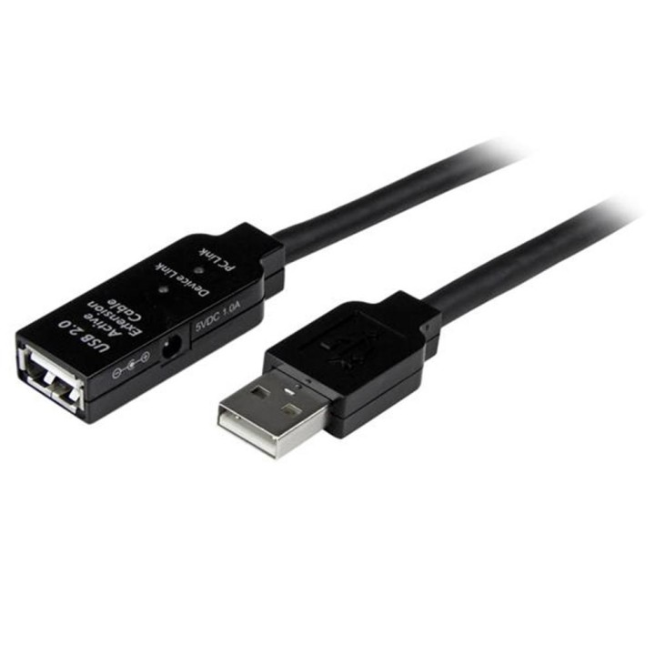 Cable usb tipo a startech 20m - macho - hembra - negro