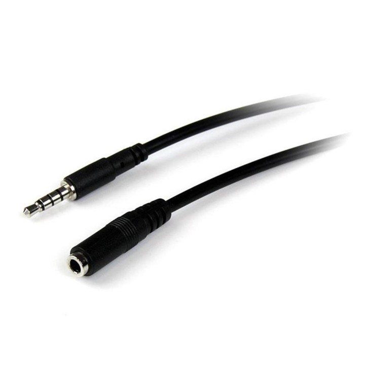 Cable jack 3.5mm startech 2m - macho - hembra - negro