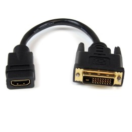 Cable dvi - d a hdmi startech 0.20m - macho - hembra - negro