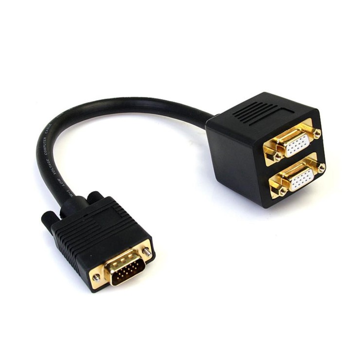 Cable vga startech 0.3m - macho - hembra - negro