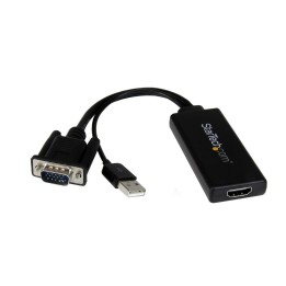 Adaptador vga a hdmi startech macho - hembra - negro + alimentacion usb