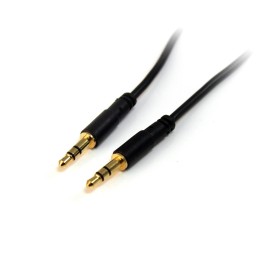 Cable mini jack 3.5mm startech 3m - macho - macho - negro