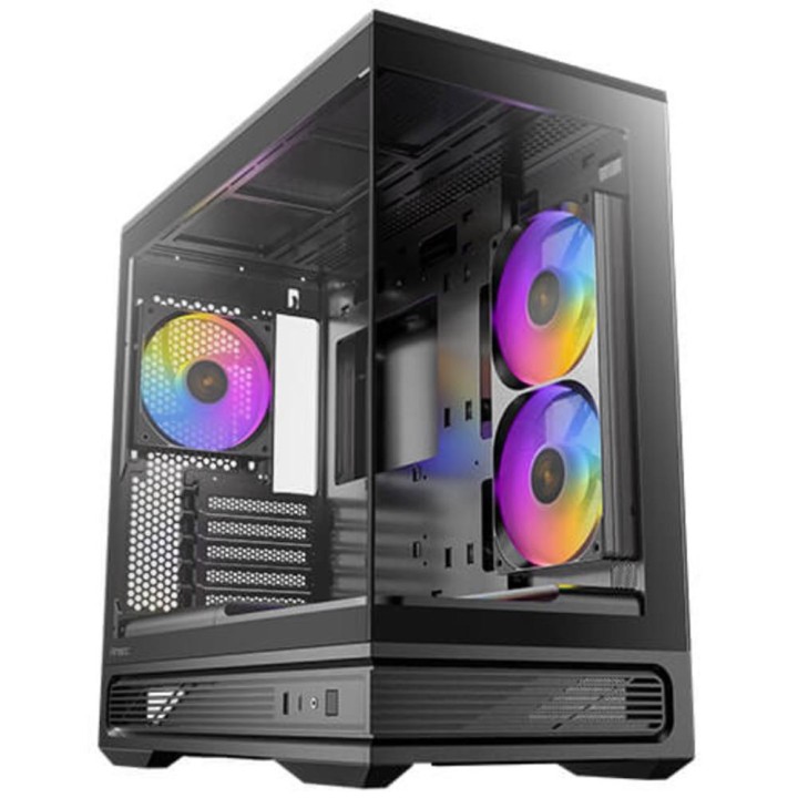 Caja ordenador gaming antec c2m matx argb cristal templado negra