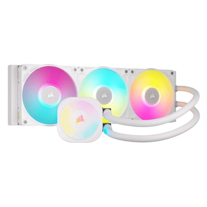 Kit refrigeracion liquida corsair titan 360 rx rgb icue link 3x 120mm blanco