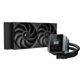 Kit refrigeracion liquida deepcool mystique 240 display 2.8 pulgadas 2x 120mm negro