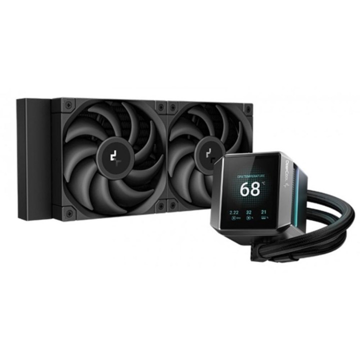Kit refrigeracion liquida deepcool mystique 240 display 2.8 pulgadas 2x 120mm negro