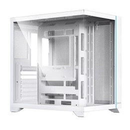 Caja ordenador gaming hiditec h3 pro atx argb cristal templado blanco