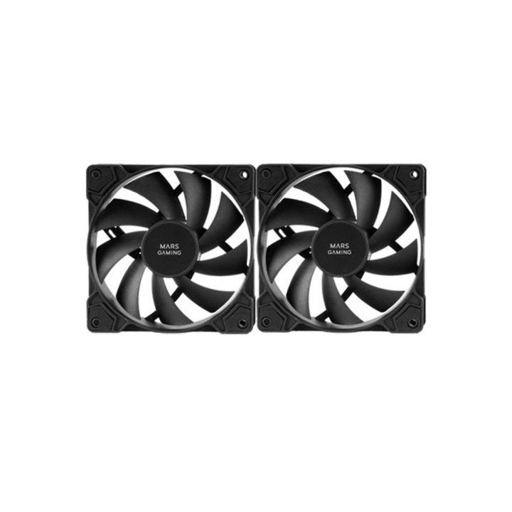 Ventilador caja mars gaming mf - pwmx2 2x 120mm negro