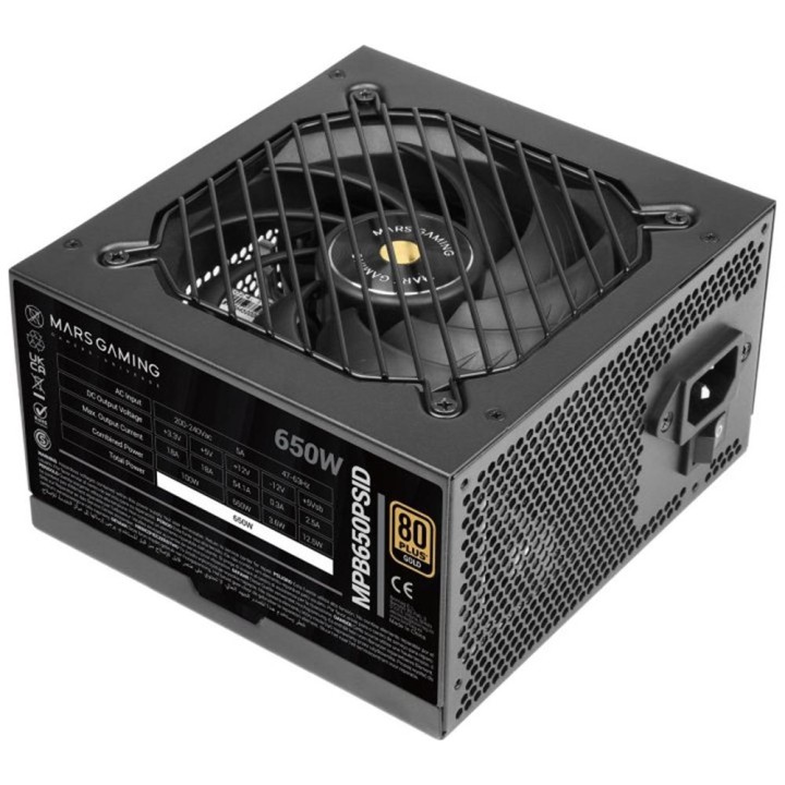Fuente alimentacion mars gaming mpb650psid atx 650w negra