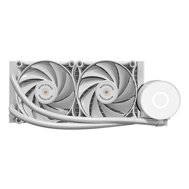 Kit refrigeracion liquida mars gaming mlpro240w 2x 120mm blanco