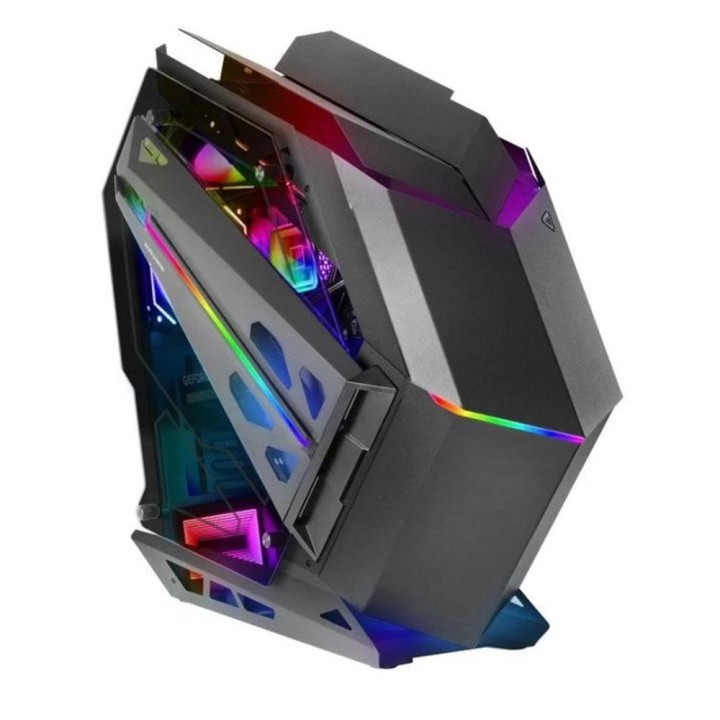 Caja ordenador mars gaming mctitan atx argb cristal templado negra