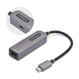Adaptador usb tipo c a ethernet startech macho - hembra - gris