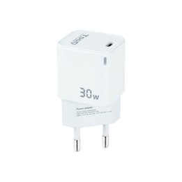 Cargador pared tooq usb - c blanco 30w